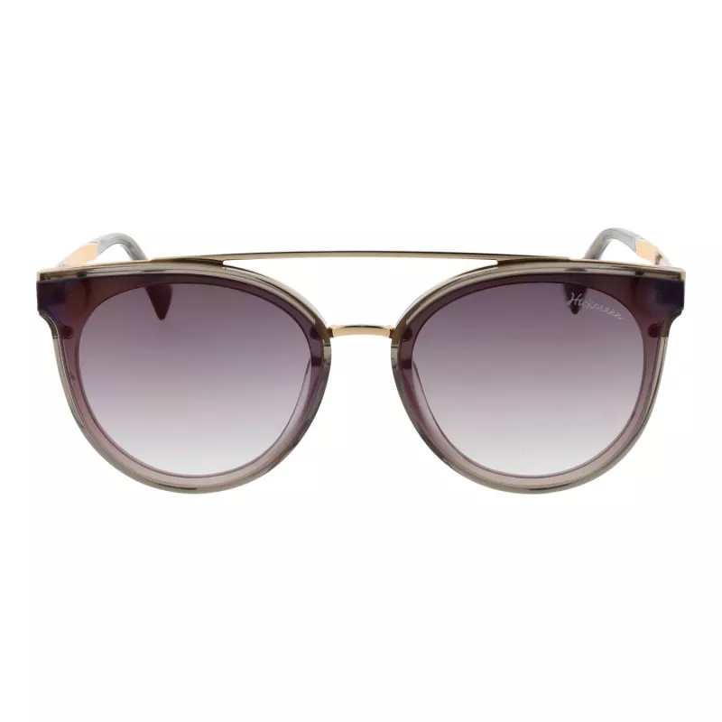 ANA HICKMANN HI9080-62T03 Sieviešu tauriņveida saulesbrilles Brūns bruņurupuča acetāta rāmis Brūns gradienta lēcas 62mm