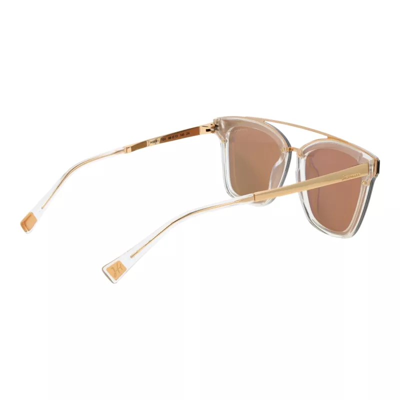 ANA HICKMANN HI9081-66T03 Sieviešu tauriņveida saulesbrilles, zelta rāmis, brūnas gradienta lēcas, 66 mm