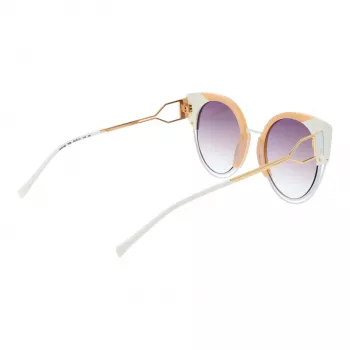 ANA HICKMANN Sieviešu kaķacs formas saulesbrilles AH3180-52P02 - Havannas acetāta rāmis ar brūnām gradienta lēcām - 53/22/145 mm