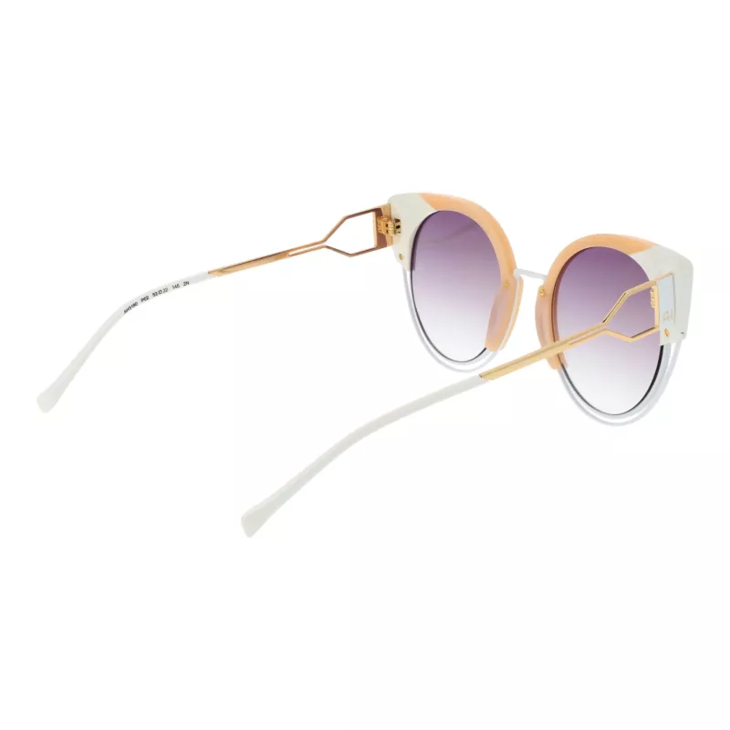 ANA HICKMANN Sieviešu kaķacs formas saulesbrilles AH3180-52P02 - Havannas acetāta rāmis ar brūnām gradienta lēcām - 53/22/145 mm