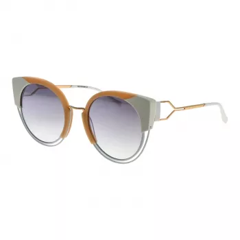 ANA HICKMANN Sieviešu kaķacs formas saulesbrilles AH3180-52P02 - Havannas acetāta rāmis ar brūnām gradienta lēcām - 53/22/145 mm