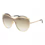 ANA HICKMANN Sieviešu kaķacs formas saulesbrilles AH3182-13404A Havana Acetāts Brūnas gradienta lēcas 56mm