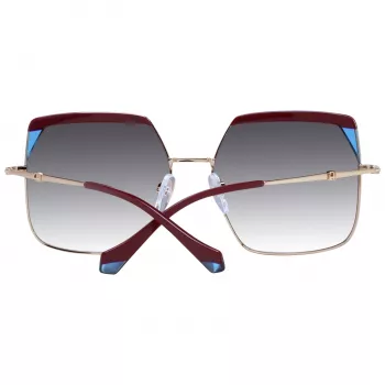 ANA HICKMANN Sieviešu saulesbrilles AH3253-59P02 Havana Brūns Tauriņa Acetāta Rāmis ar Brūniem Gradienta Lēcām UV400