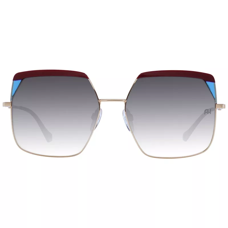 ANA HICKMANN Sieviešu saulesbrilles AH3253-59P02 Havana Brūns Tauriņa Acetāta Rāmis ar Brūniem Gradienta Lēcām UV400