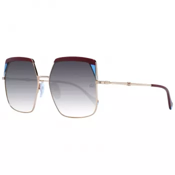 ANA HICKMANN Sieviešu saulesbrilles AH3253-59P02 Havana Brūns Tauriņa Acetāta Rāmis ar Brūniem Gradienta Lēcām UV400