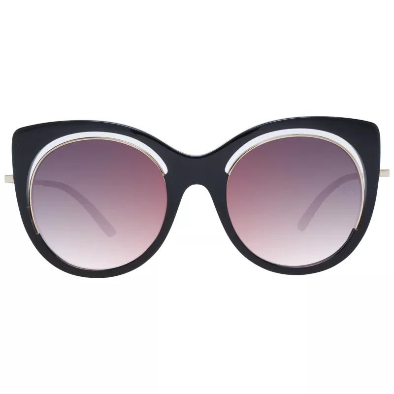 ANA HICKMANN Sieviešu saulesbrilles AH9265-54A01 - Melns acetāta rāmis, Pelēkas polikarbonāta lēcas, UV400 aizsardzība, 54/22/145 mm