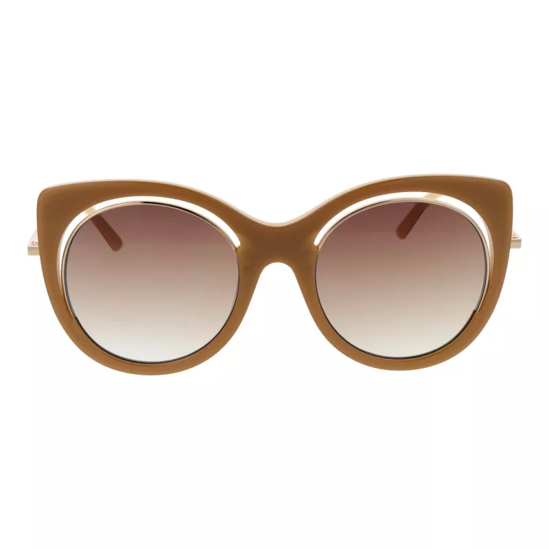 ANA HICKMANN Sieviešu saulesbrilles AH9265-54H02 Havana Acetāta Kvadrātveida Rāmis Brūns Gradienta Lēcas 54mm