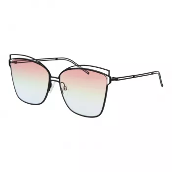 ANA HICKMANN Sieviešu saulesbrilles HI3049-6109A - Havana Acetāta Lielizmēra Kvadrātveida - Brūnas Gradienta Lēcas - 61/15/145 mm