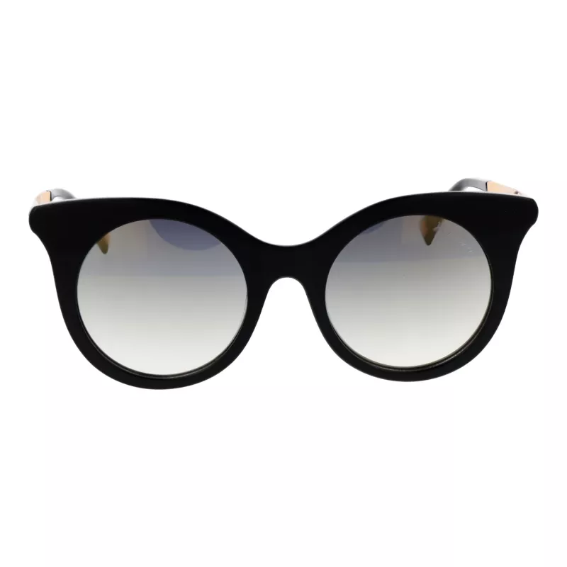 ANA HICKMANN Sieviešu saulesbrilles HI9063-4901S Zelts/Brūns Ģeometrisks metāla rāmis ar brūnām gradienta lēcām 49/21/145 mm