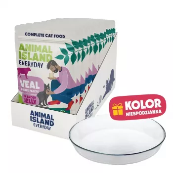 ANIMAL ISLAND NEW JELLY EVERYDAY 12x85g + Barošanas bļoda