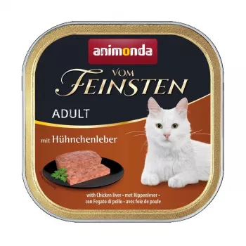 ANIMONDA Vom Feinsten Adult Wet Cat Food Chicken Liver 100g