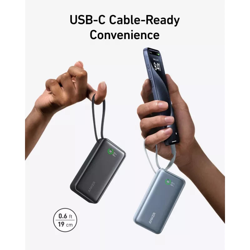 Anker Innovations Anker Nano Power Bank 10000 mAh 30 W 3 A 2 Output Ports (USB-C, USB)