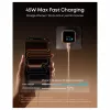 Anker Nano Charger 45W GaN USB-C Lādētājs ar ActiveShield 5.0, Skārienjutīgu Sensoru, SmartDisplay, iPhone Atpazīšanu, Oranžs