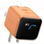 Anker Nano Charger 45W GaN USB-C Lādētājs ar ActiveShield 5.0, Skārienjutīgu Sensoru, SmartDisplay, iPhone Atpazīšanu, Oranžs