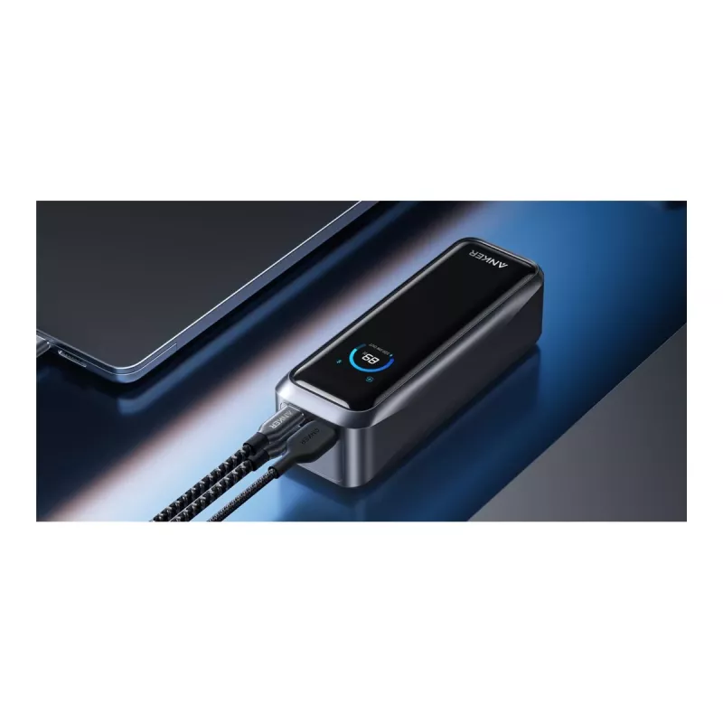 Anker Prime Power Bank 220W, 20,000 mAh, 2x USB-C & 1x USB-A, Melns