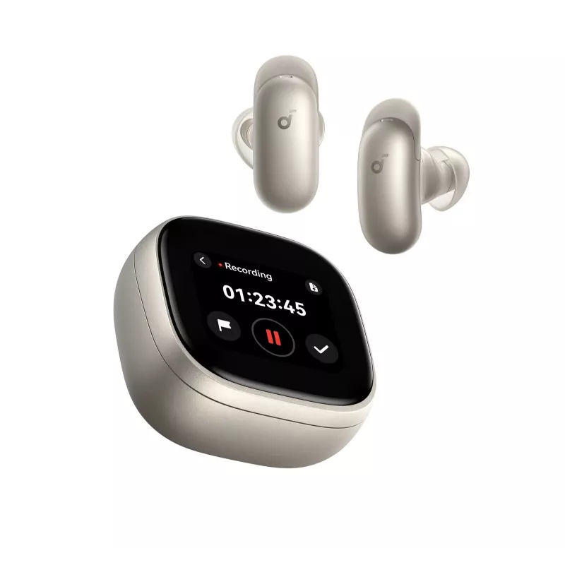 Anker Soundcore Liberty 5 Pro Max Īstas bezvadu austiņas, Titāna zelts, Bluetooth 5.3, Adaptīvā ANC, LDAC, 50h Atskaņošanas laiks