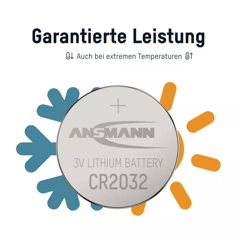ANSMANN CR2032 Litija monētu elements 3V 230mAh (1 iepakojums)