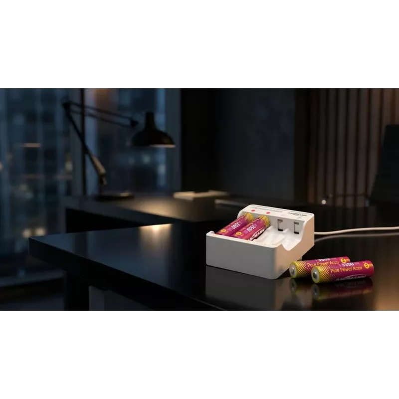 ANSMANN PurePower Set AA Lādētājs ar 4x AA 2100mAh NiMH Akumulatoriem