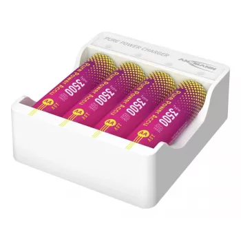 ANSMANN PurePower Set AA Lādētājs ar 4x AA 2100mAh NiMH Akumulatoriem