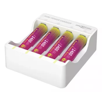 ANSMANN PurePower Set AAA lādētājs ar 4x AAA 800 mAh NiMH baterijām