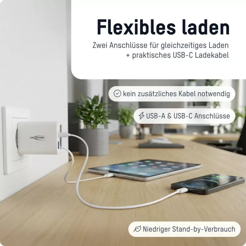 ANSMANN USB Lādētājs 230PD 30W Balts