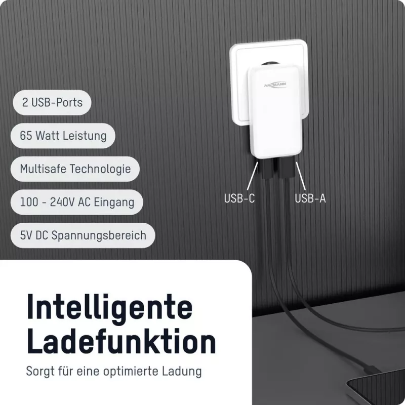 ANSMANN USB Lādētājs 265PD 65W