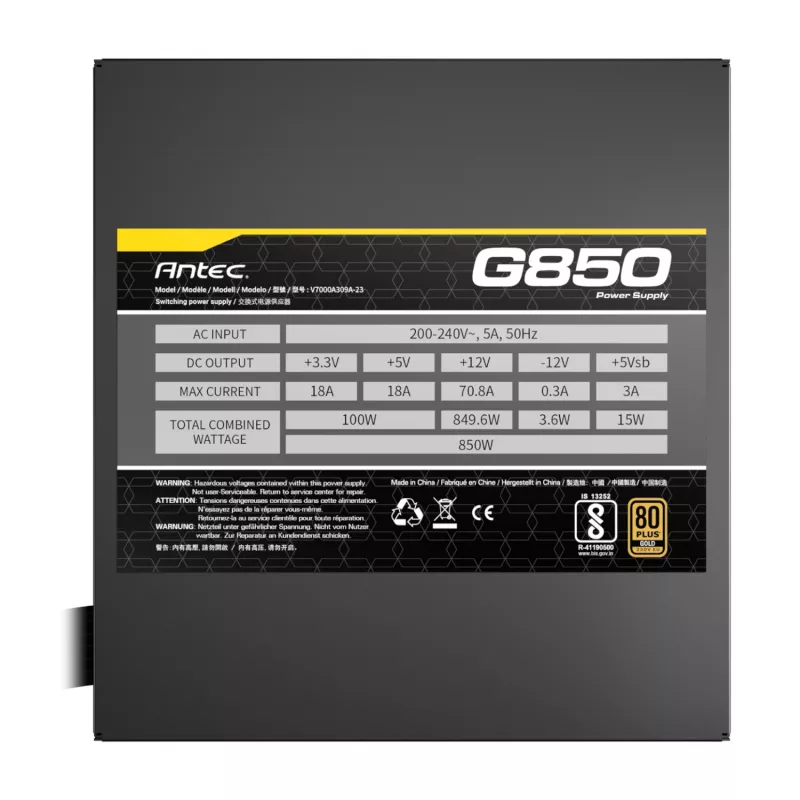 Antec ATOM G850 850W 80 PLUS Gold daļēji modulārs barošanas bloks