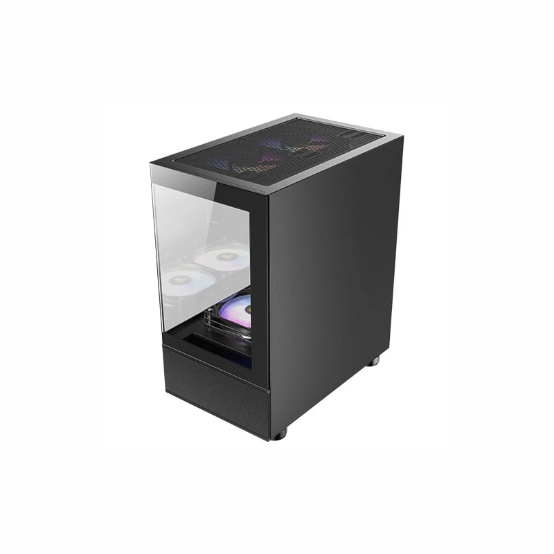 Antec CX200M Elite Micro-ATX | ITX RGB Mini-Tower spēļu korpuss - Melns