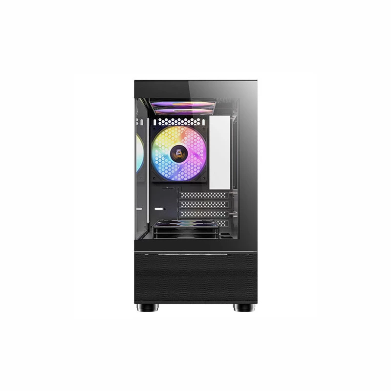 Antec CX200M Elite Micro-ATX | ITX RGB Mini-Tower spēļu korpuss - Melns