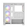 Antec CX300 ARGB ATX vidējā torņa spēļu korpuss, balts, rūdīts stikls, 4 ARGB ventilatori