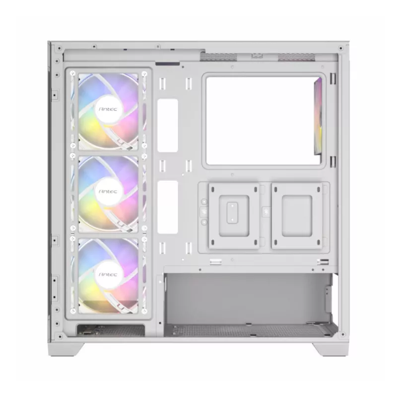 Antec CX300 ARGB ATX vidējā torņa spēļu korpuss, balts, rūdīts stikls, 4 ARGB ventilatori