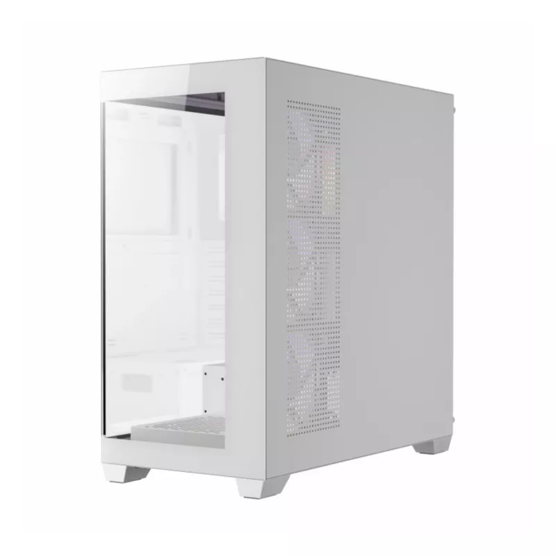 Antec CX300 ARGB ATX vidējā torņa spēļu korpuss, balts, rūdīts stikls, 4 ARGB ventilatori