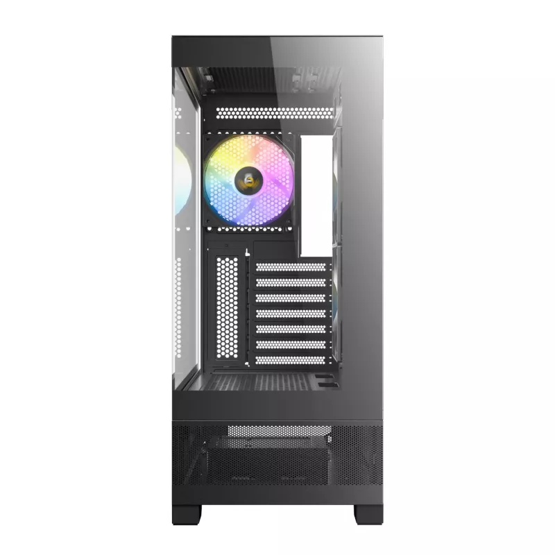 Antec CX700 ARGB B Mid-Tower spēļu korpuss - rūdīts stikls, 4x ARGB ventilatori, E-ATX atbalsts, melns