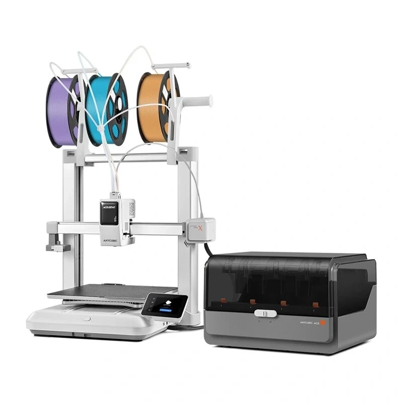 Anycubic Kobra X Combo 3D printer – 300x300x300 mm FDM ar LeviQ automātisko nivelēšanu, tiešo piedziņu, 180 mm/s, karborunda stiklu, 4,3 collu skārienekrānu