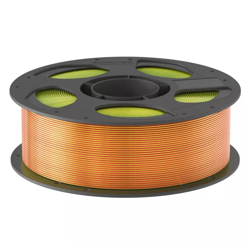 Anycubic PLA Silk Filaments Trīs krāsu: Sarkana Dzeltena Zaļa - 1.75mm 1kg