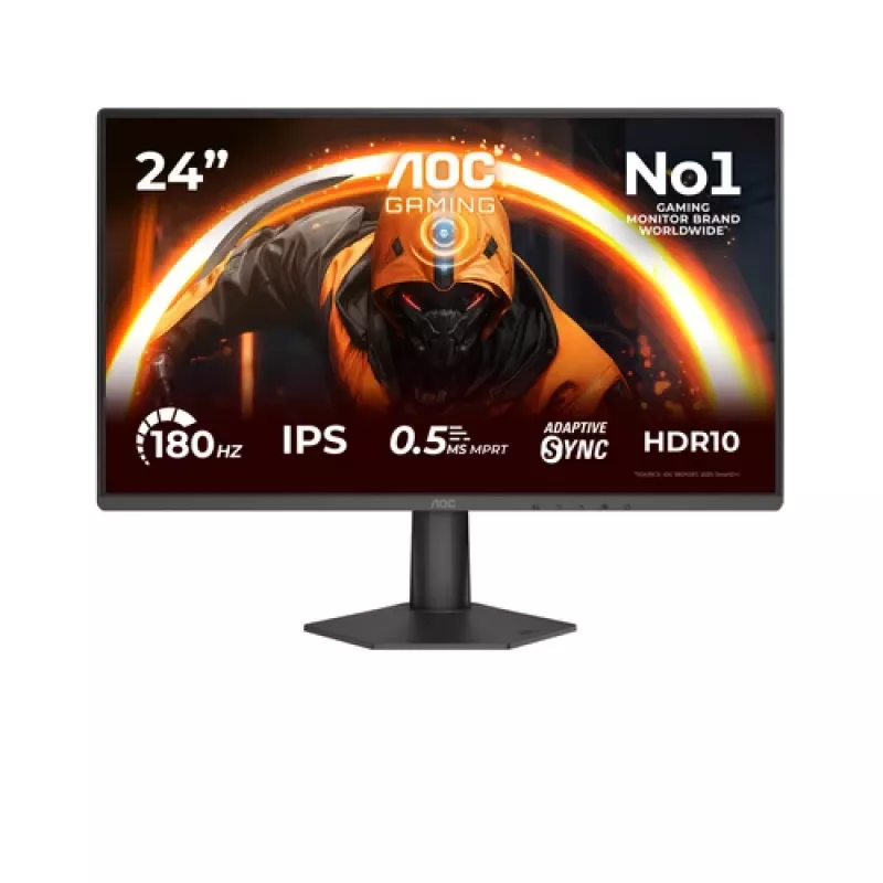 AOC 24G50F spēļu monitors 60,5 cm (23,8 collas) Full HD IPS 180Hz 4ms HDR HDMI DisplayPort VESA