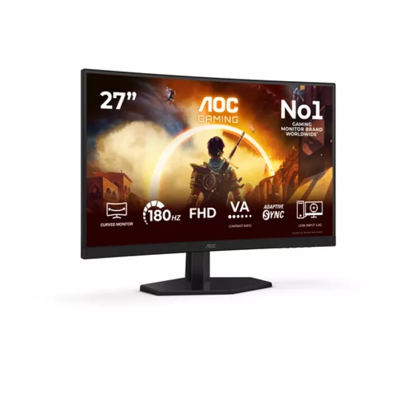 AOC C27G42FE - 68.6 cm (27 collu) Full HD izliekts VA monitors, 180Hz, 4ms, HDR10, HDMI/DisplayPort, VESA