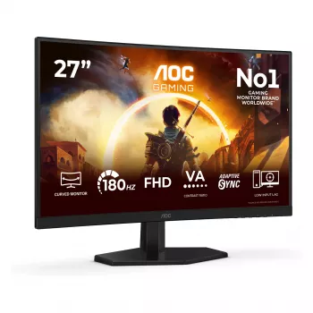 AOC C27G42FE - 68.6 cm (27 collu) Full HD izliekts VA monitors, 180Hz, 4ms, HDR10, HDMI/DisplayPort, VESA