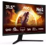 AOC CQ32G4 31.5 inch izliekts QHD spēļu monitors, 165Hz, 1ms, VA, FreeSync Premium, HDR10