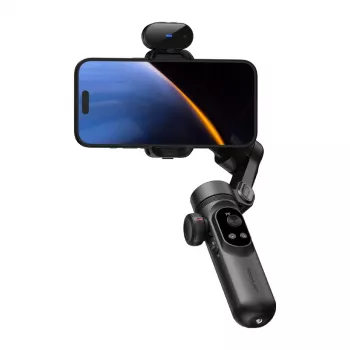 AOCHUAN Smart X Pro 3-Assu Gimbal Stabilizators ar AI izsekošanu un žestu vadību viedtālruņiem, melns