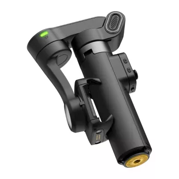AOCHUAN Smart X3 AI Tracking Gimbal Stabilizer ar LED gaismu un pašbildes nūju viedtālrunim, melns