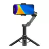 AOCHUAN Smart X3 AI Tracking Gimbal Stabilizer ar LED gaismu un pašbildes nūju viedtālrunim, melns