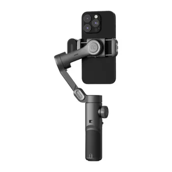 AOCHUAN Smart XE 3-Assu gimbal stabilizators ar AI izsekošanu un žestu vadību viedtālrunim, melns