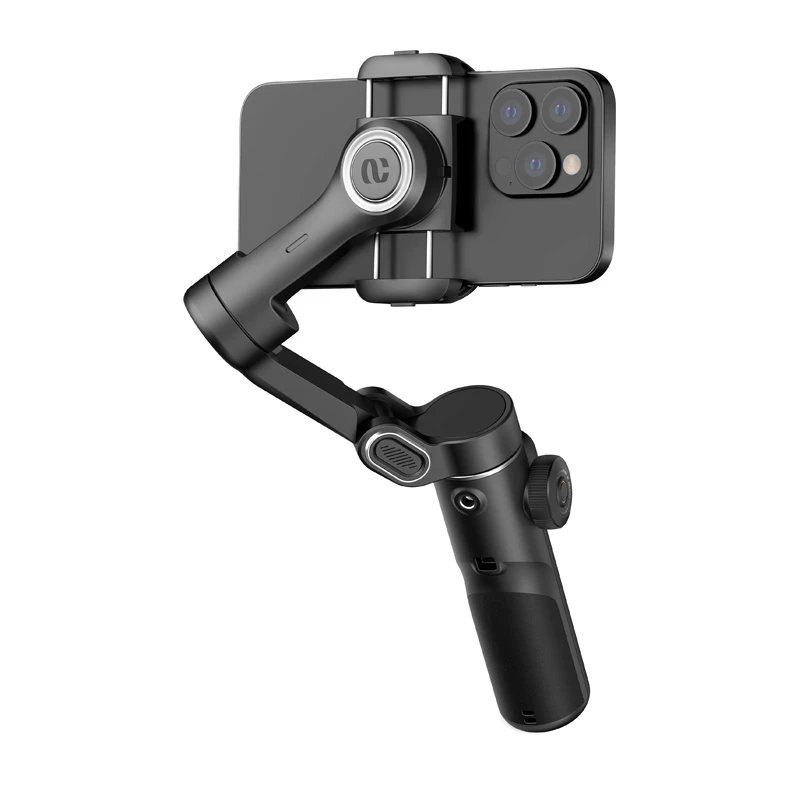 AOCHUAN X2 Standard viedtālruņa žiroskopiskais stabilizators ar žestu izsekošanu un pašbildes nūju, melns