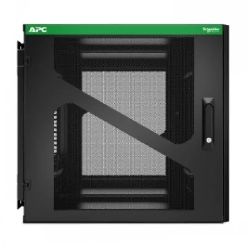 APC NetShelter 12U sienas stiprinājuma skapis ar sānu UPS dziļumu, melns