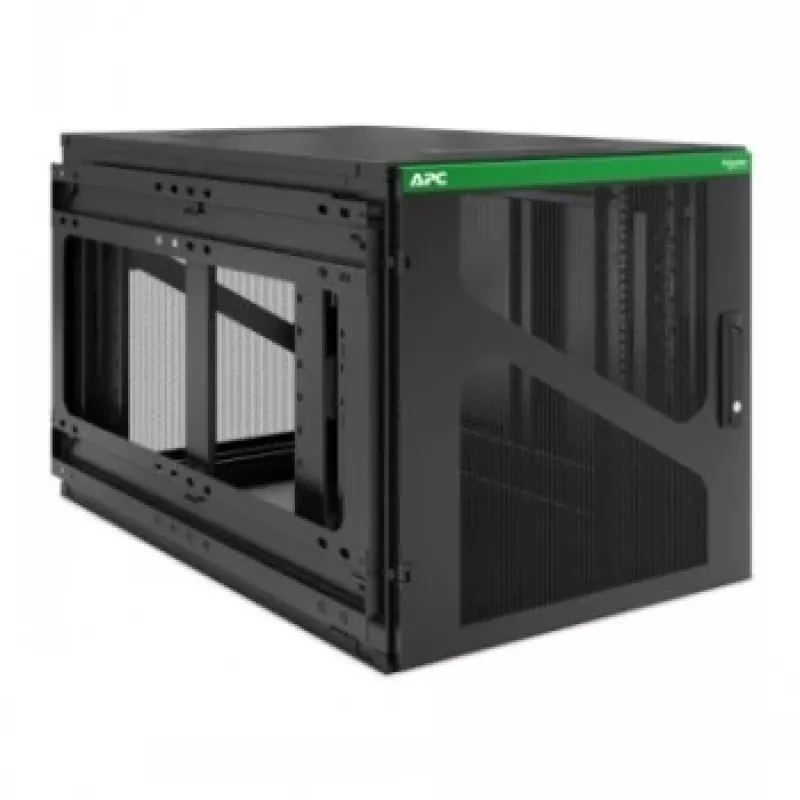 APC NetShelter 12U sienas stiprinājuma skapis ar sānu UPS dziļumu, melns