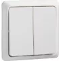 APC Schneider Electric Merten System M divvirzienu pārslēgslēdzis, polāri balts termoplasts, 10AX 250V, iestrādājams, IP20, skrūvju spailes, bez halogēniem 506254