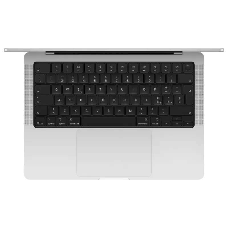 Apple MacBook Pro 14 M5 sudraba, M5-10C CPU, 10C GPU, 24GB RAM, 1TB SSD, vācu tastatūra, nanotekstūras stikls, 96W USB-C strāvas adapteris
