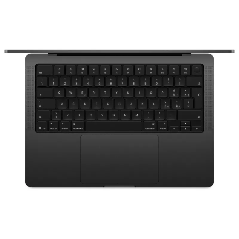 Apple MacBook Pro 14 M5 Space Black, 24GB RAM, 4TB SSD, vācu tastatūra, nano-tekstūras stikls, 70W USB-C barošanas adapteris