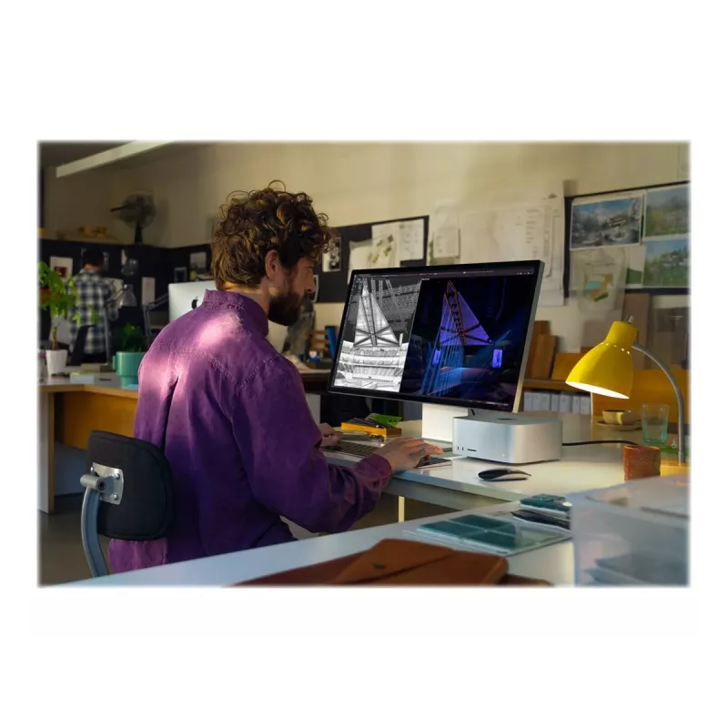 Apple Studio Display 27 collu 5K Retina monitors, standarta stikls, sudraba krāsa, regulējams slīpuma statīvs